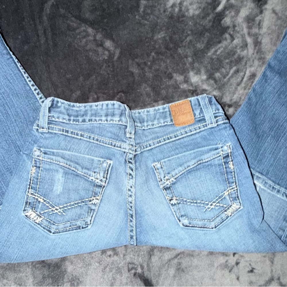 Serra Blue Boot Cut Jeans with Orange Accent - Picture 5 of 6